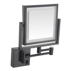 Черное зеркало косметическое с подсветкой квадратное de la noche Volle 2500.280804