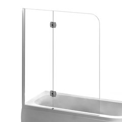 Ширма на ванну 120 см 2х елементна прозора ліва EGER 599-120CH/L шторка для ванни