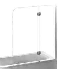 Ширма на ванну 120 см 2х елементна прозора права EGER 599-120CH/R шторка для ванни