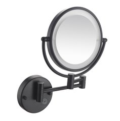 Черное зеркало косметическое с подсветкой сенсорное de la noche Volle 2500.281004